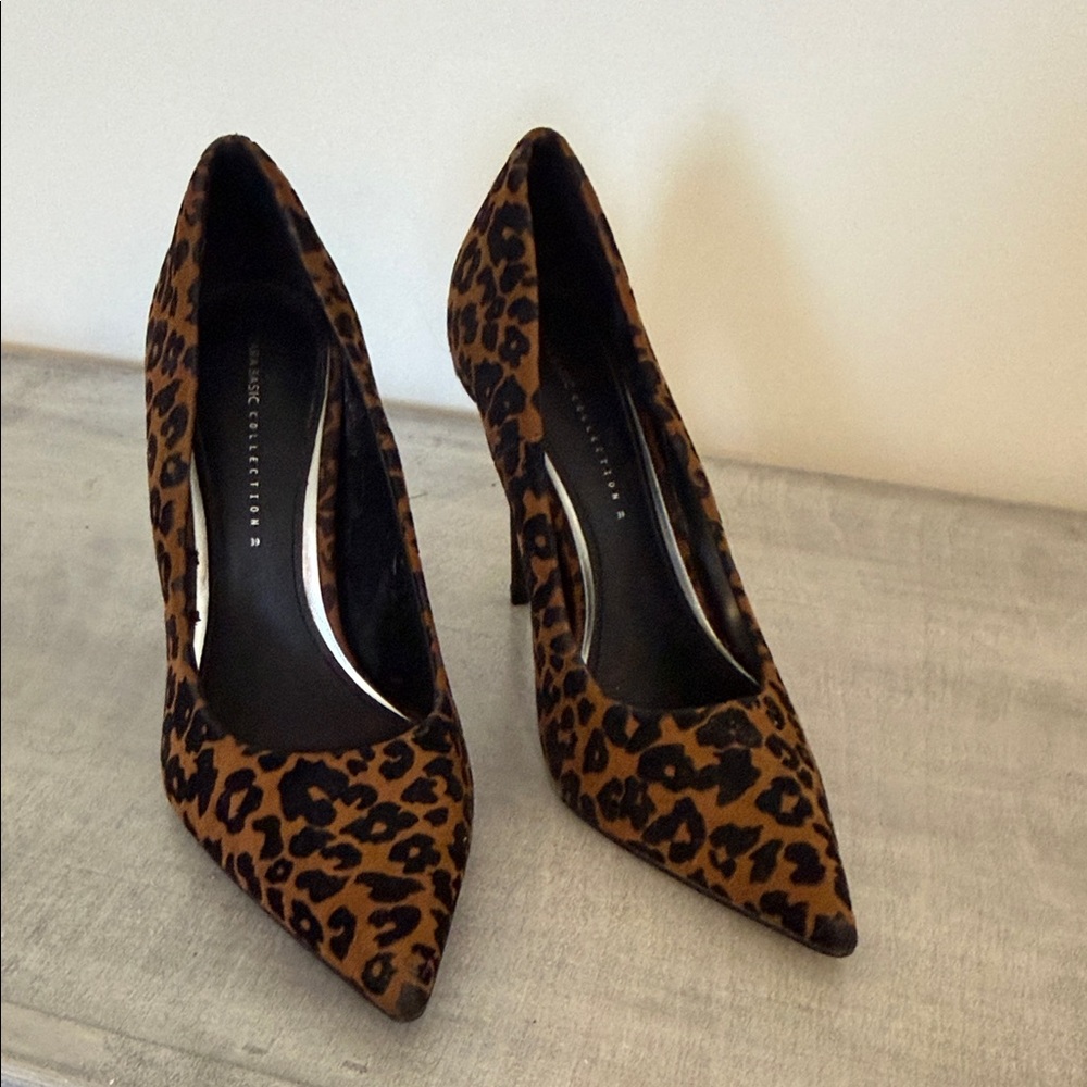 Zara Brown Leopard Print Heels